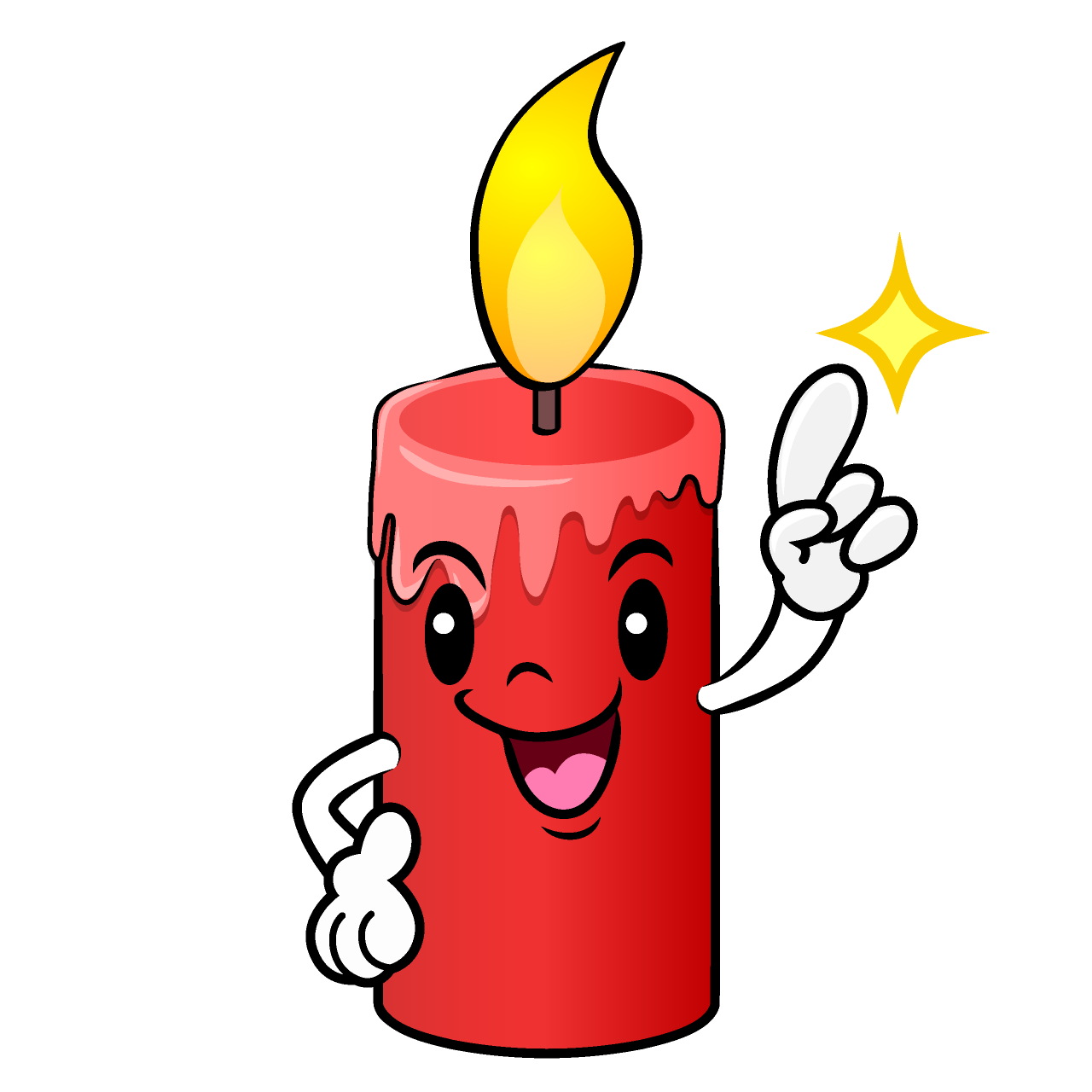 Pointing Red Candle