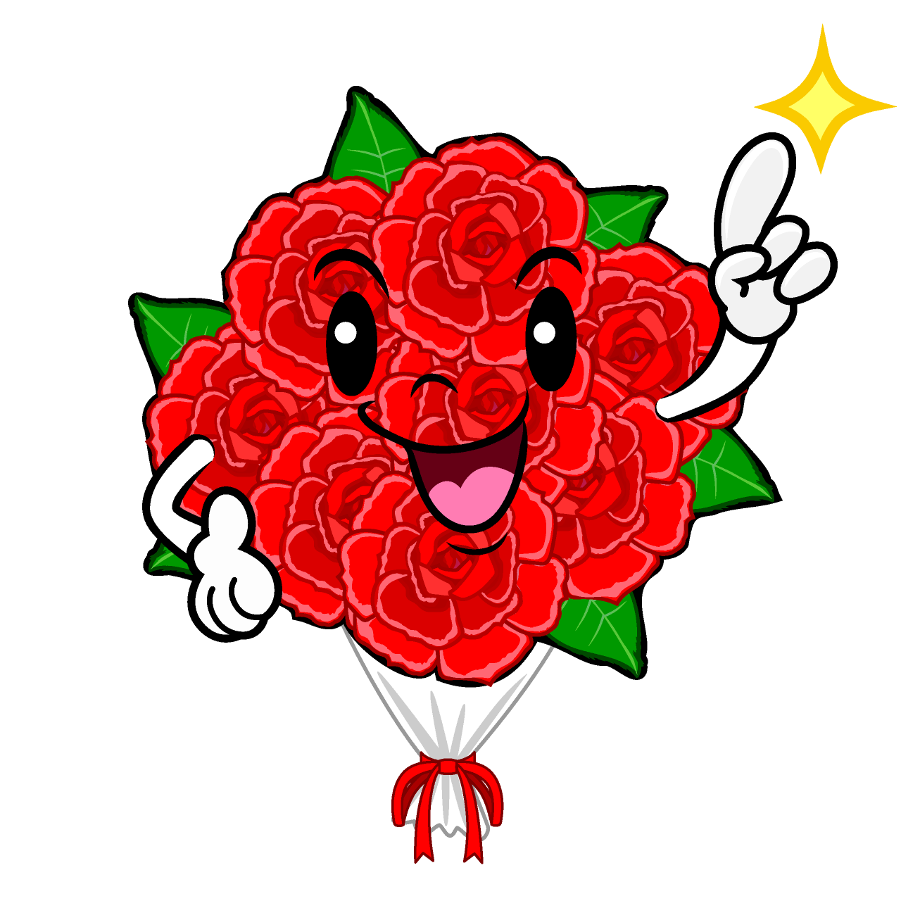 Pointing Bouquet of Roses