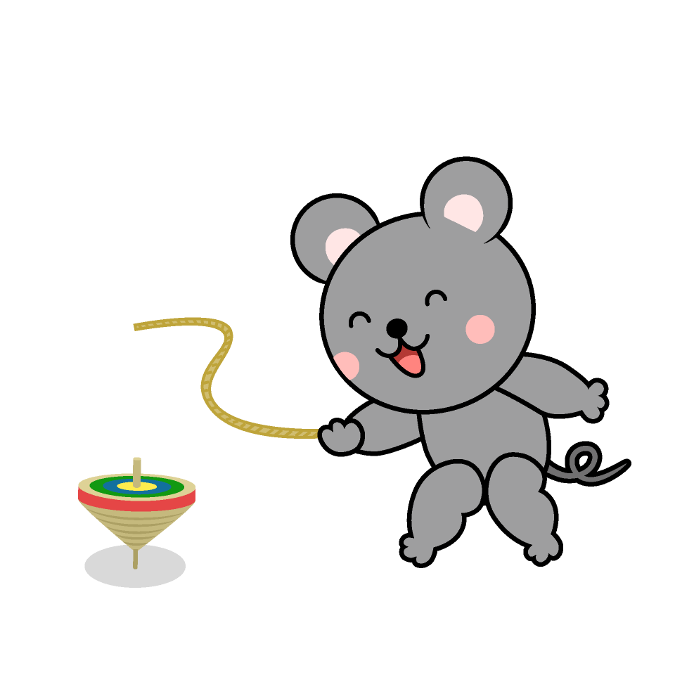 Mouse Spinning a Top