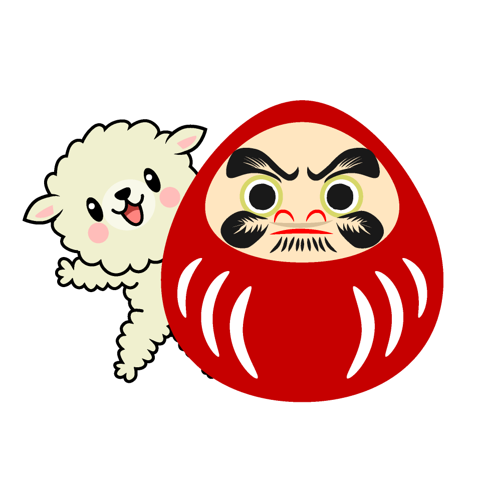 Sheep with Daruma