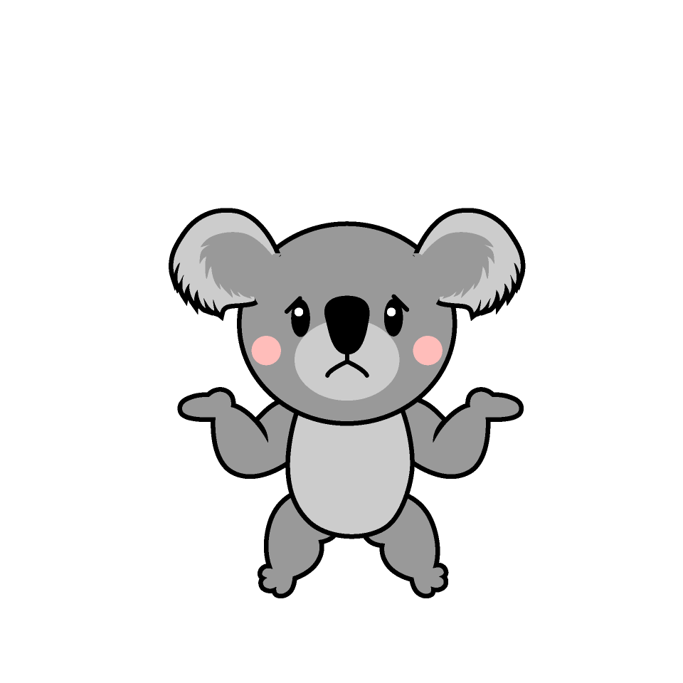 困るコアラ