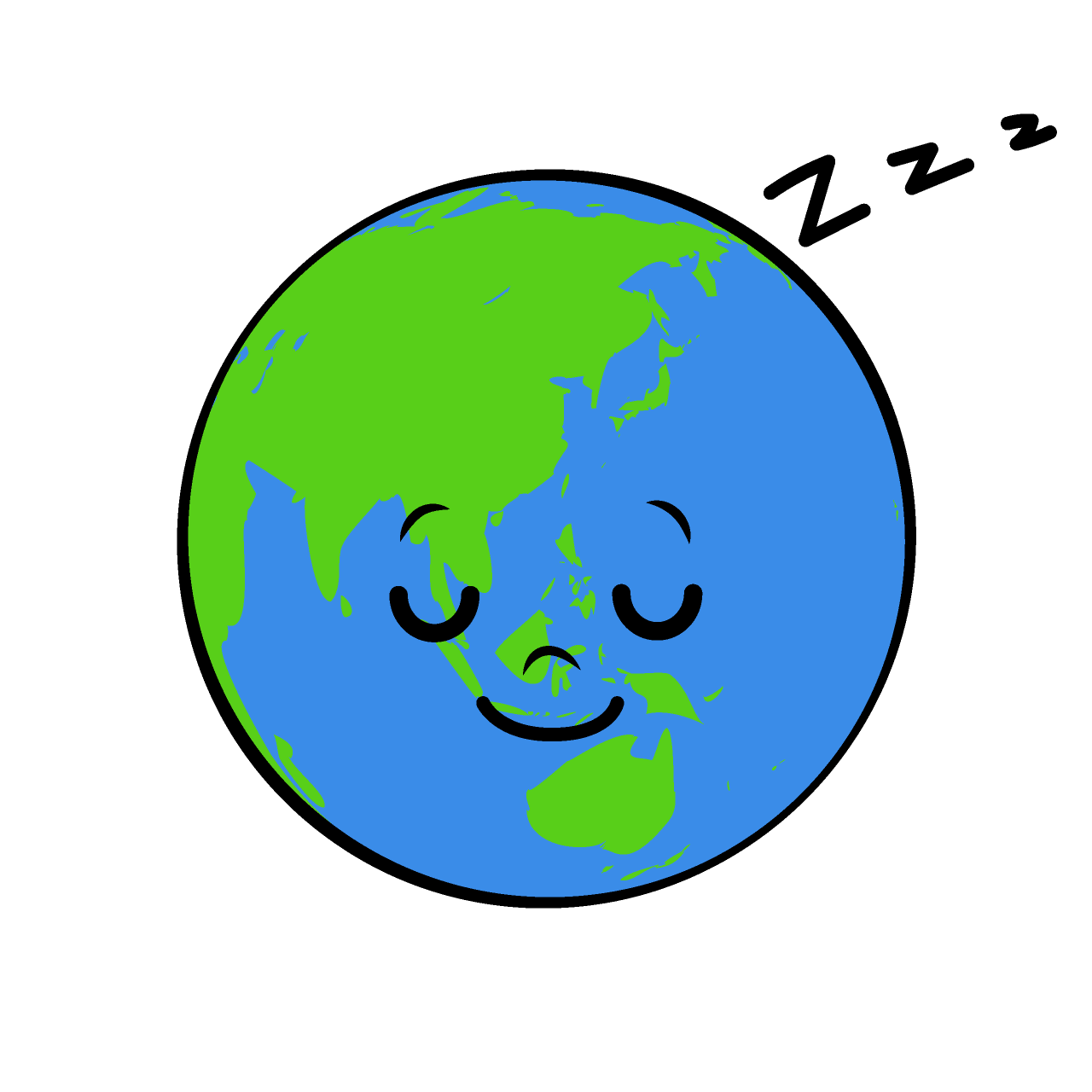 寝る地球