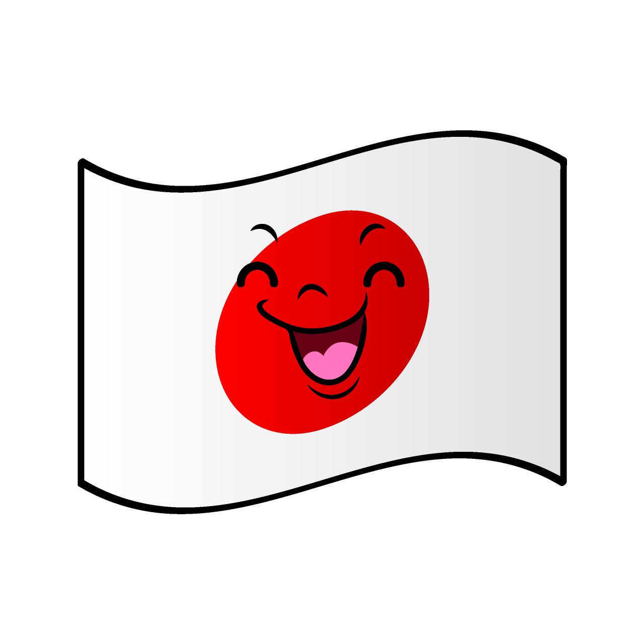 笑顔の日本国旗
