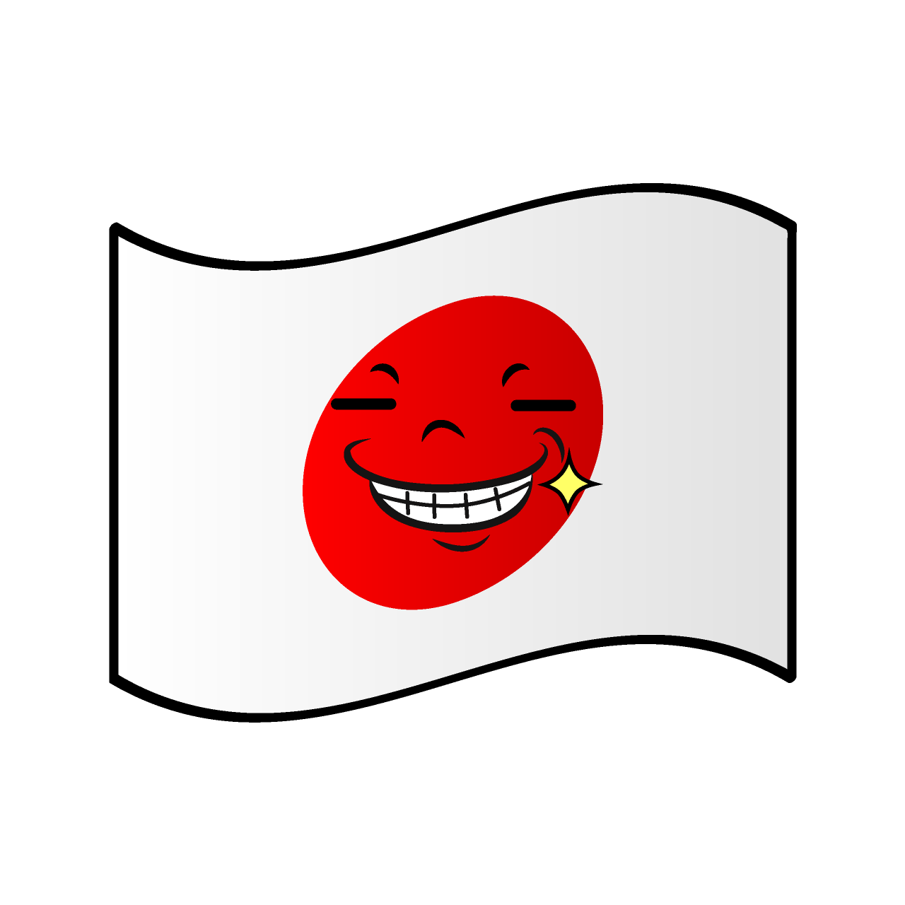 ニヤリの日本国旗