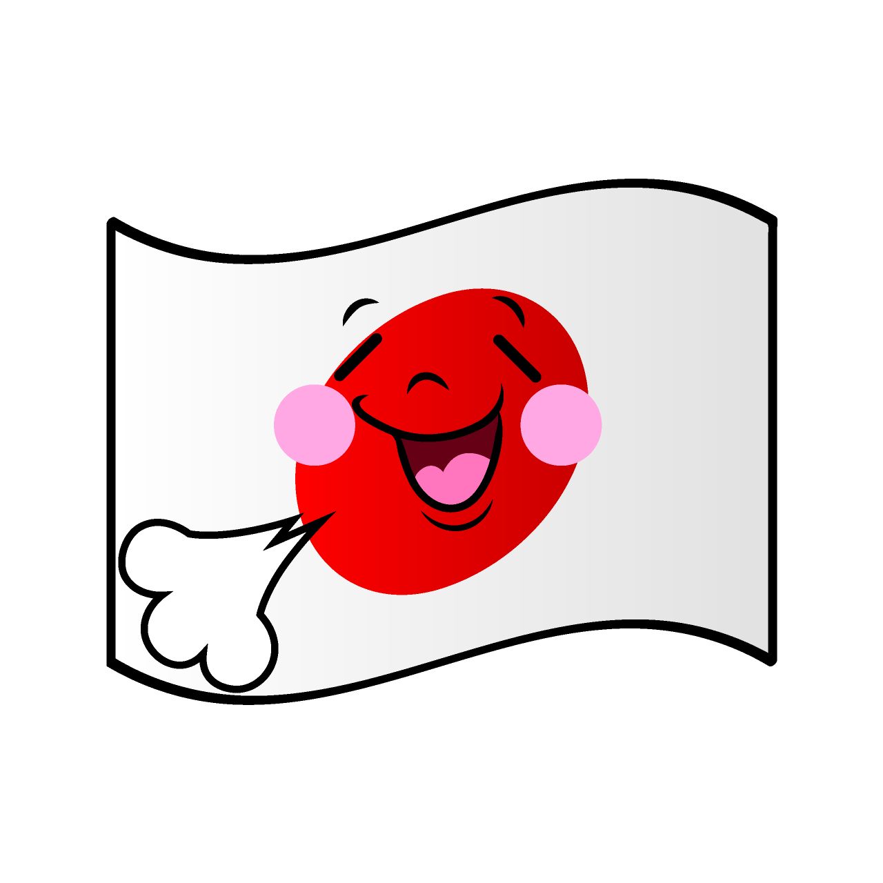 リラックスする日本国旗
