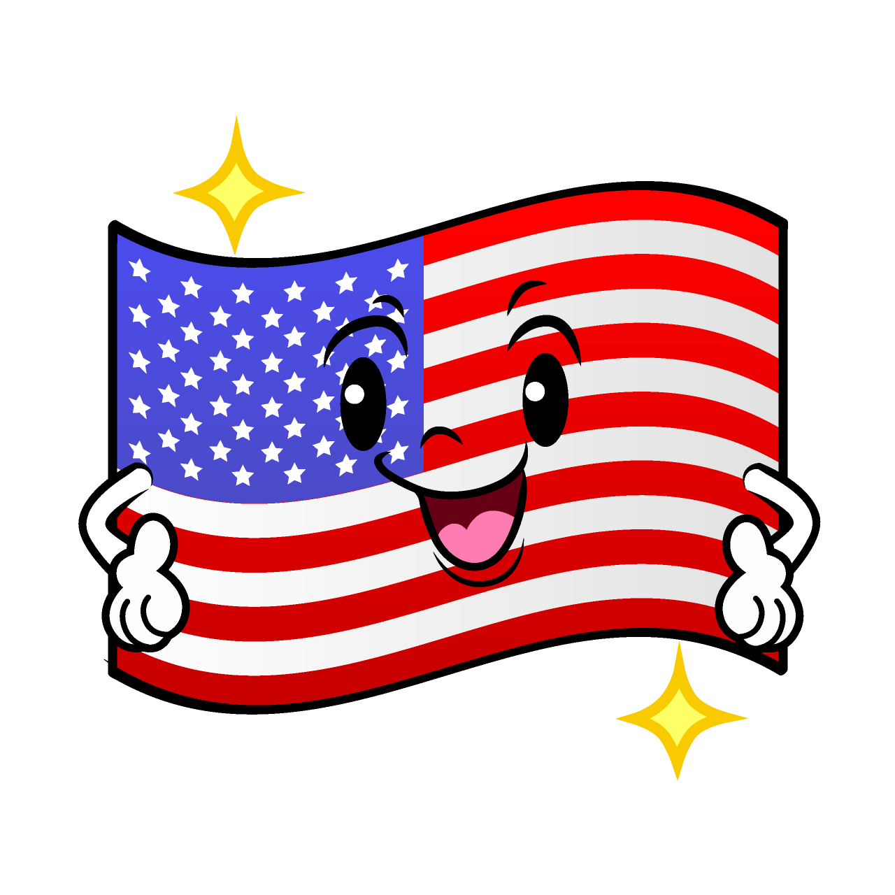 煌くアメリカ国旗