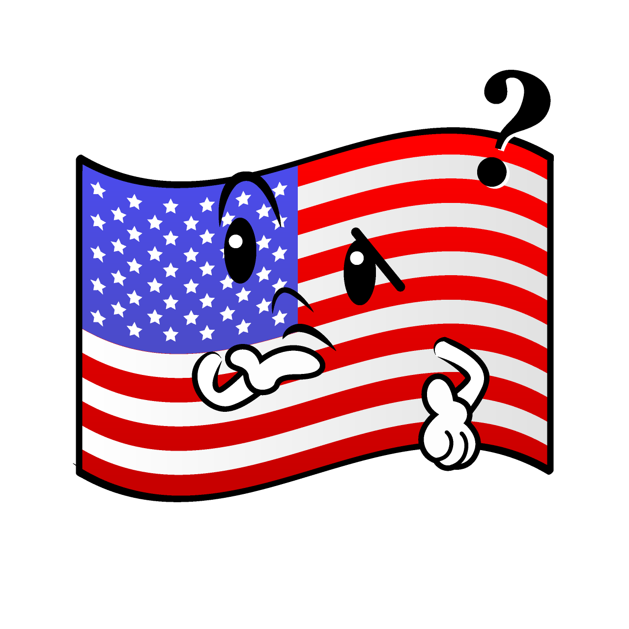 考えるアメリカ国旗