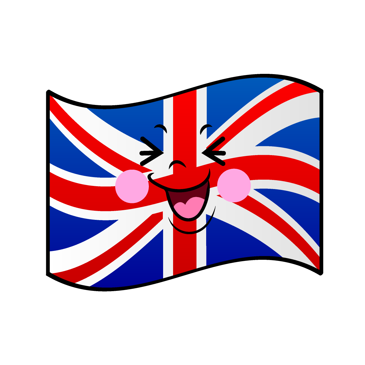 笑うイギリス国旗