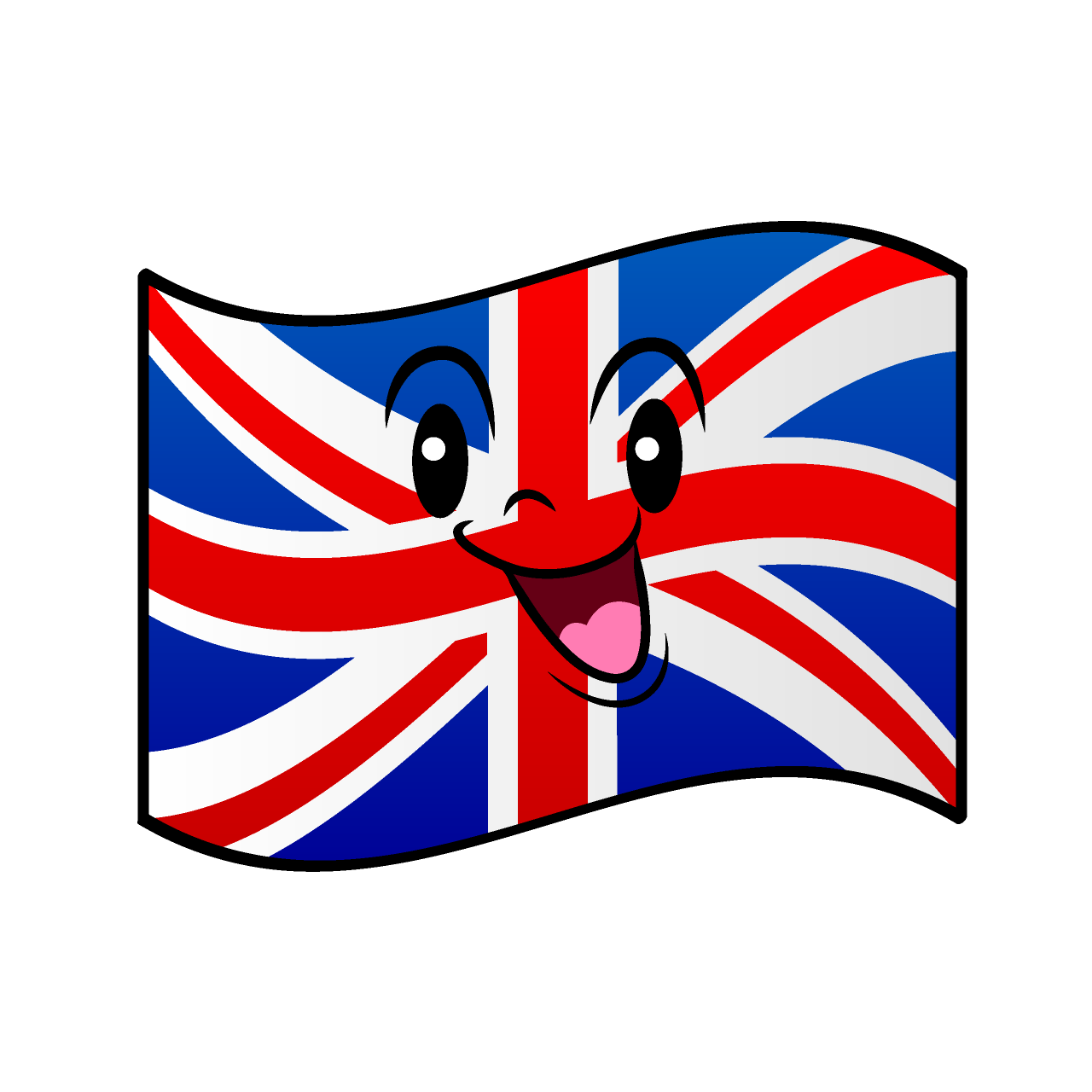 歌うイギリス国旗
