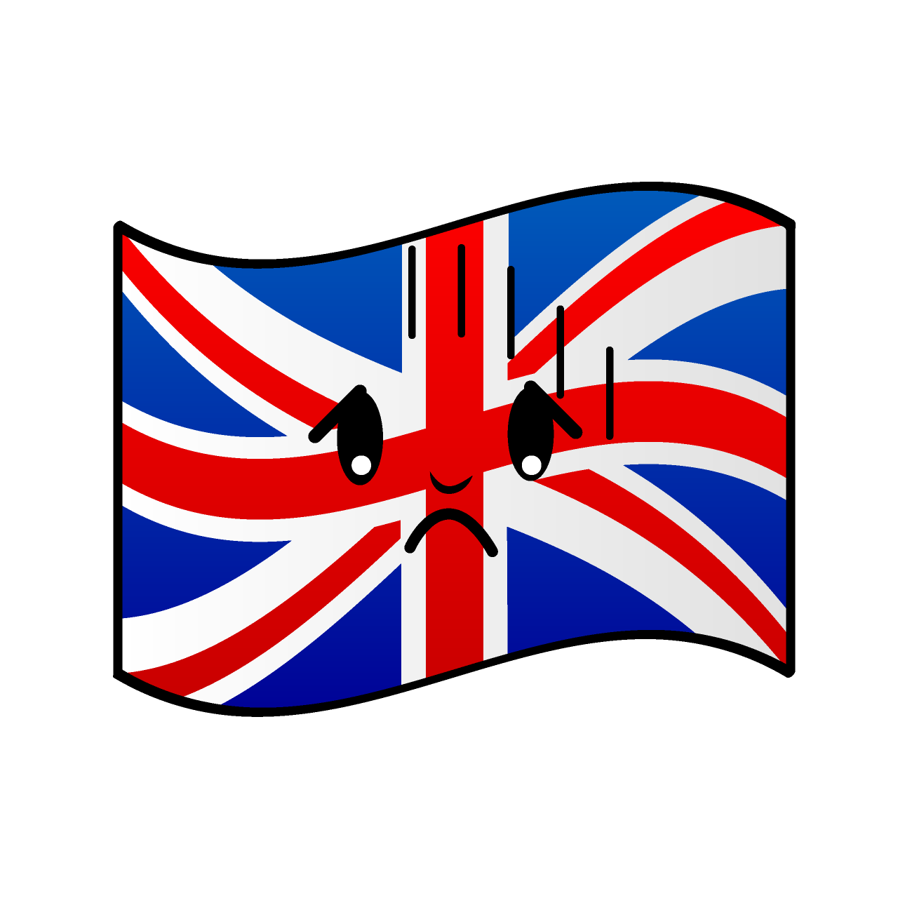 落ち込むイギリス国旗