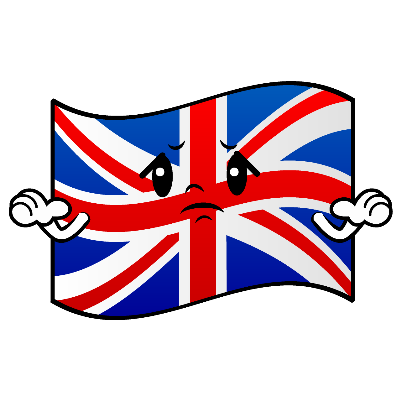 困るイギリス国旗