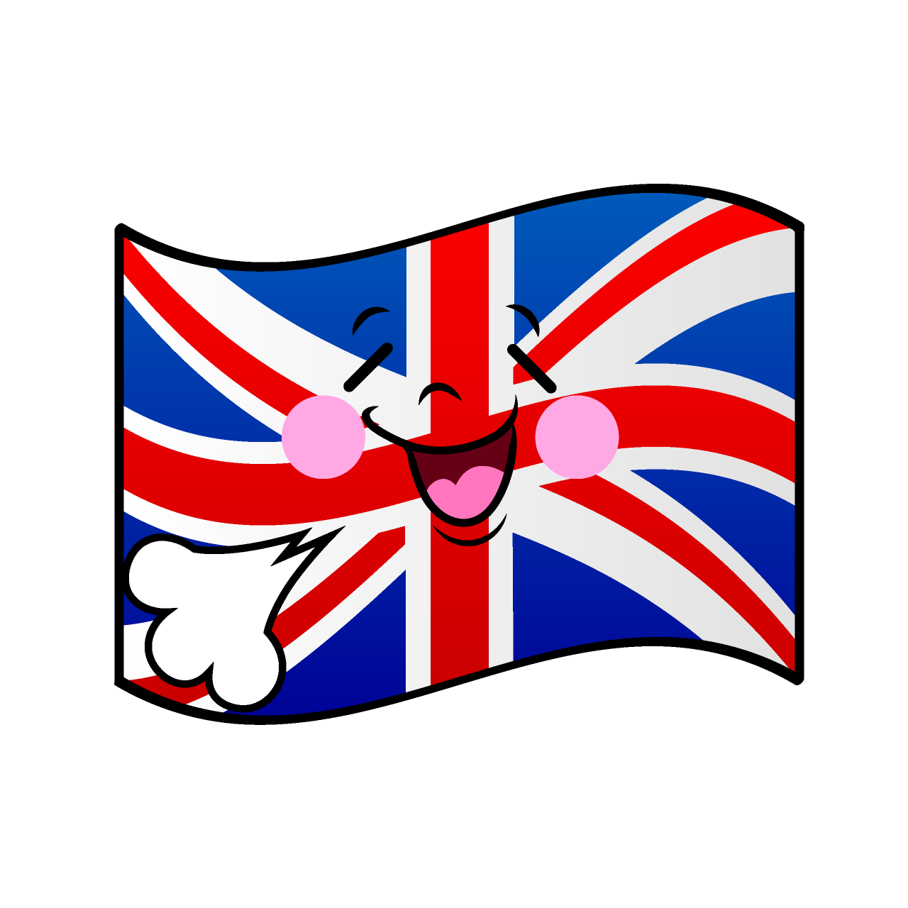 リラックスするイギリス国旗