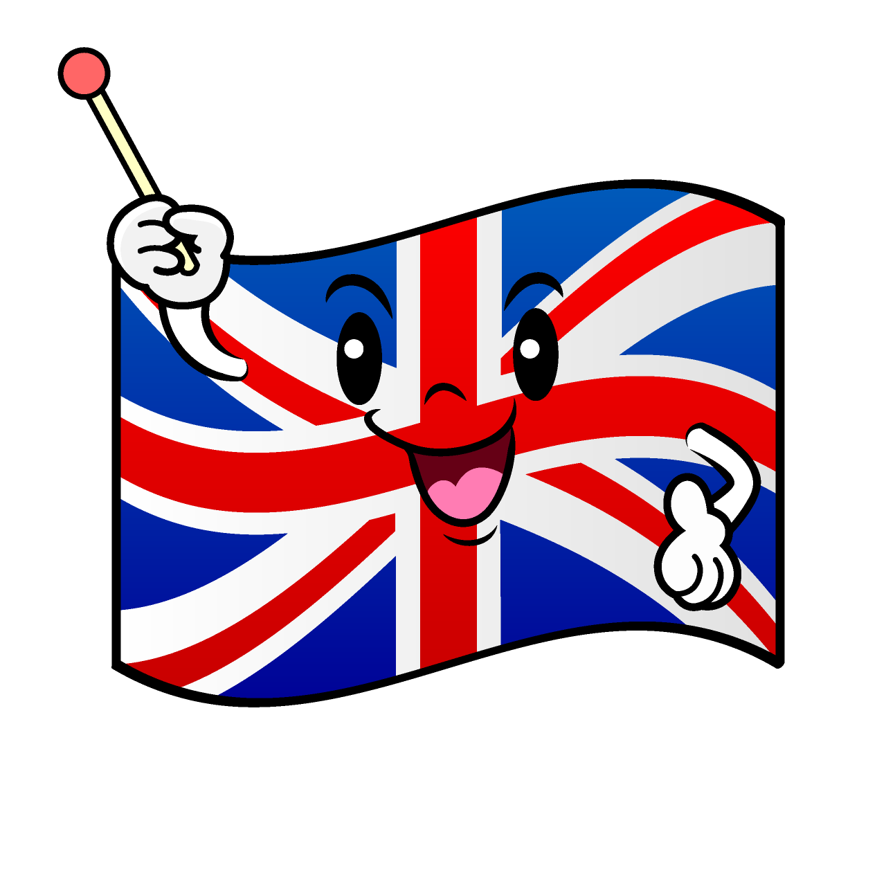 話すイギリス国旗