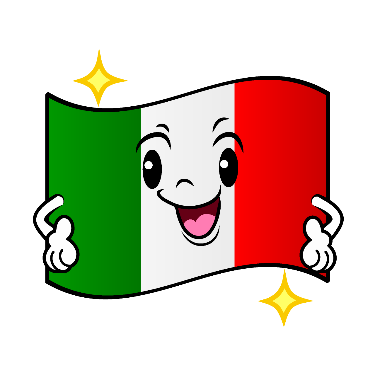 煌くイタリア国旗