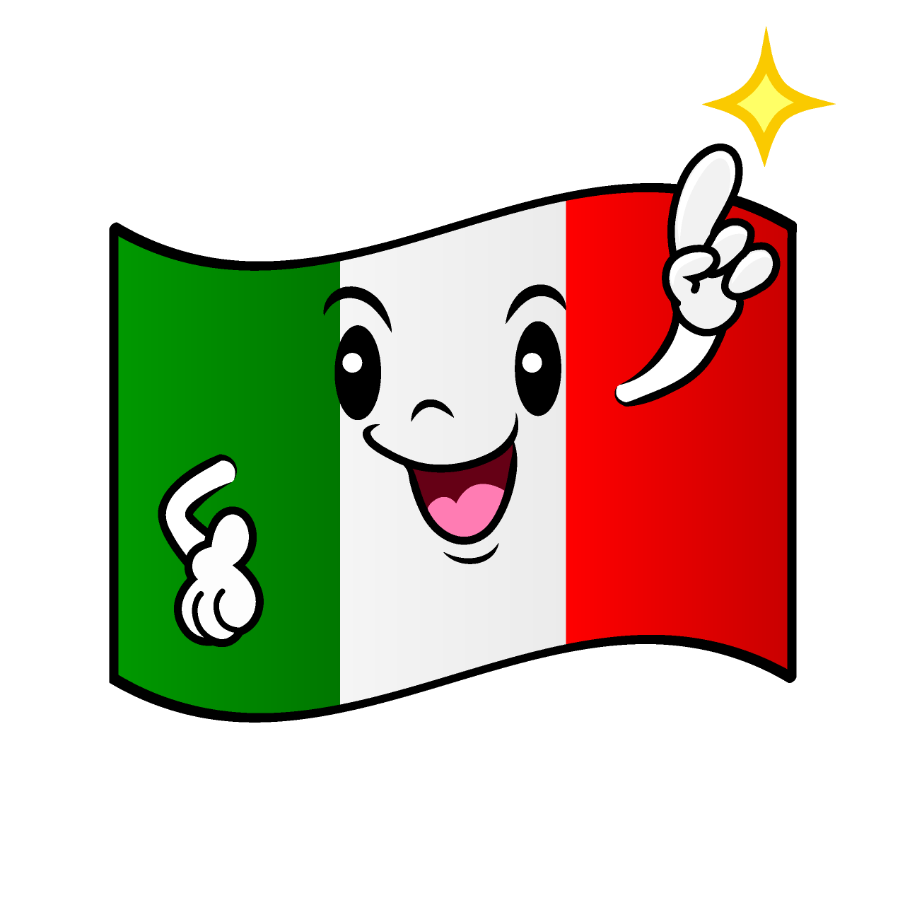Italian Flag Pointing