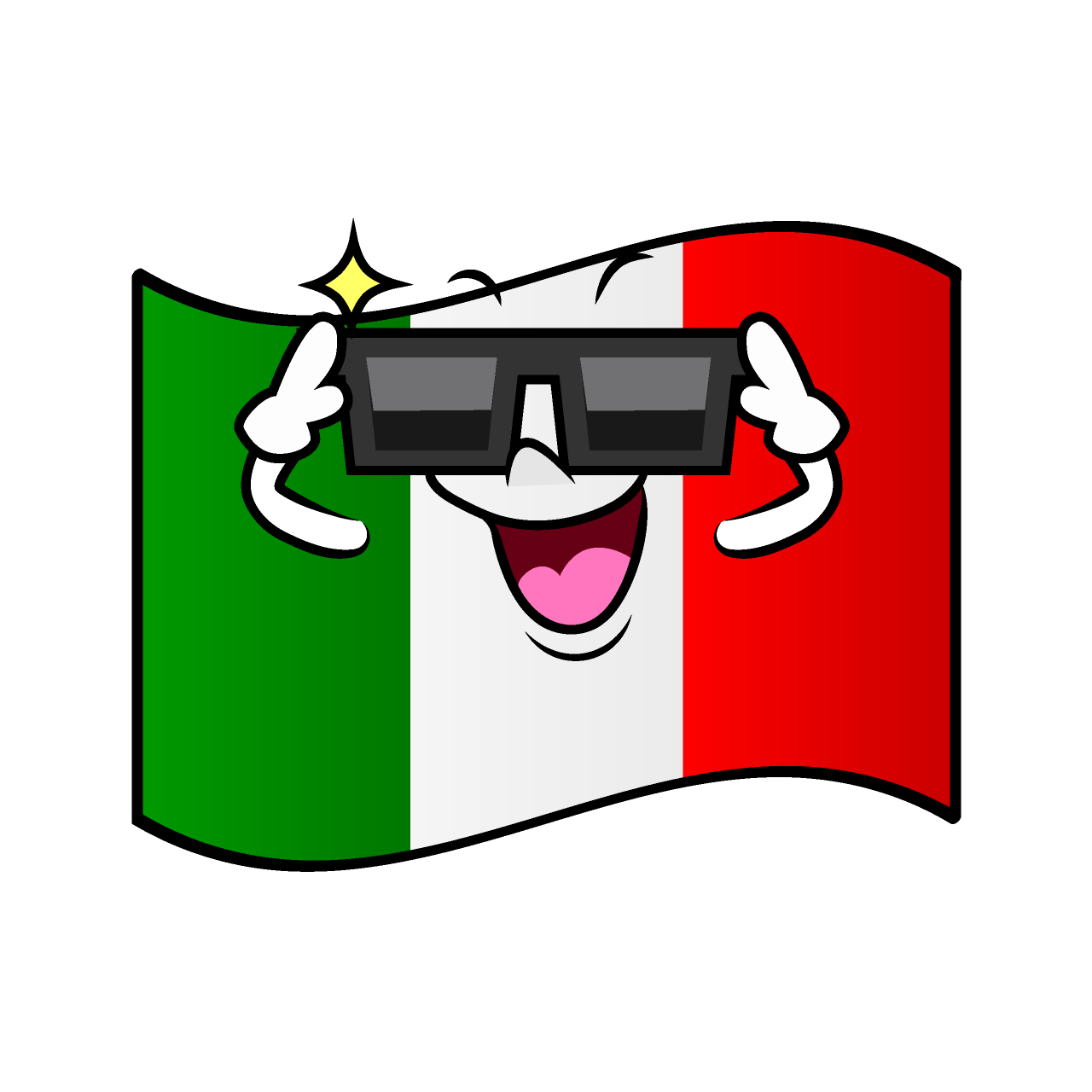 かっこいいイタリア国旗