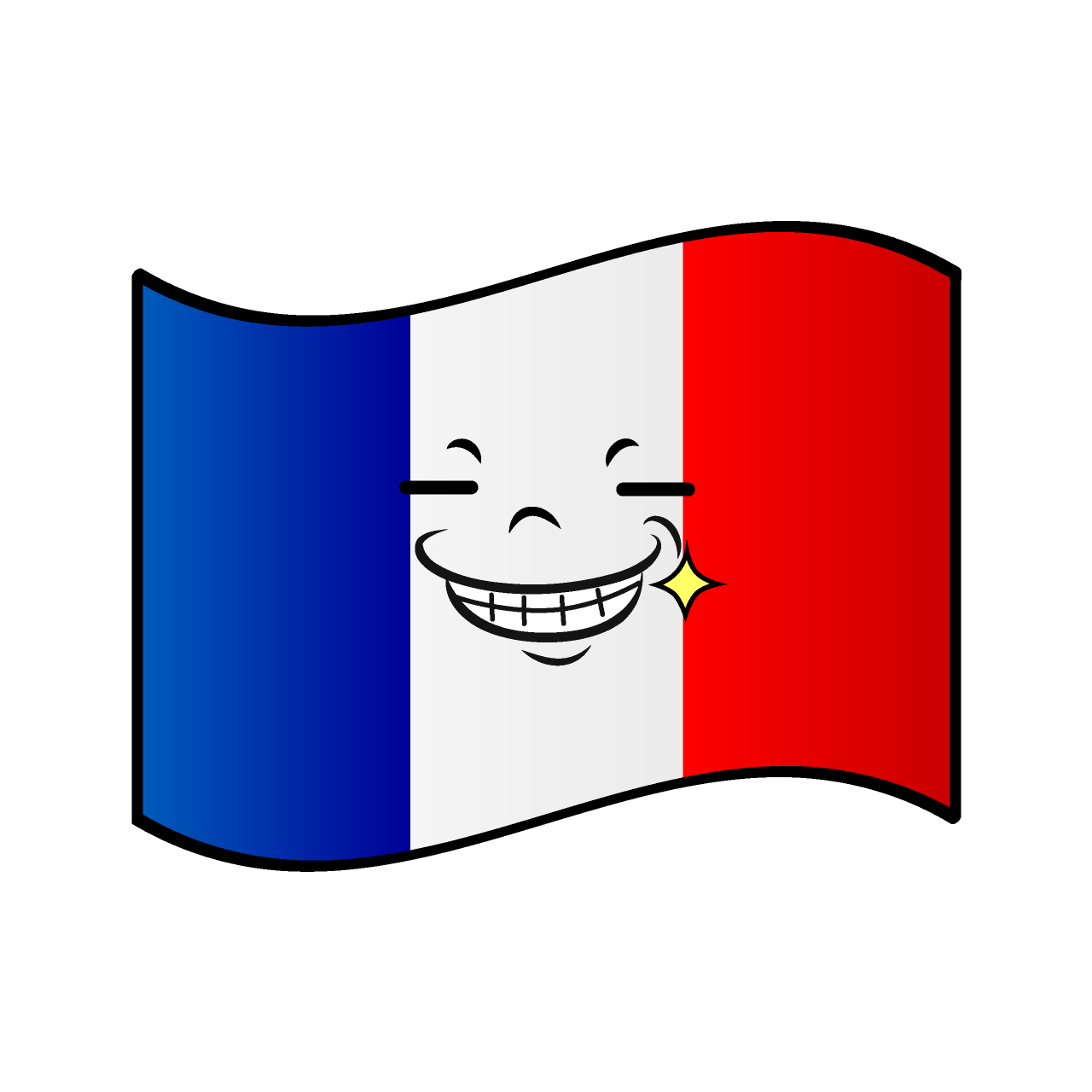 ニヤリのフランス国旗