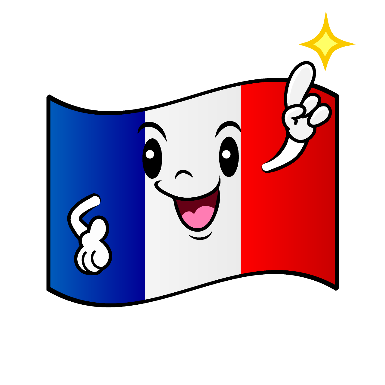 指差すフランス国旗