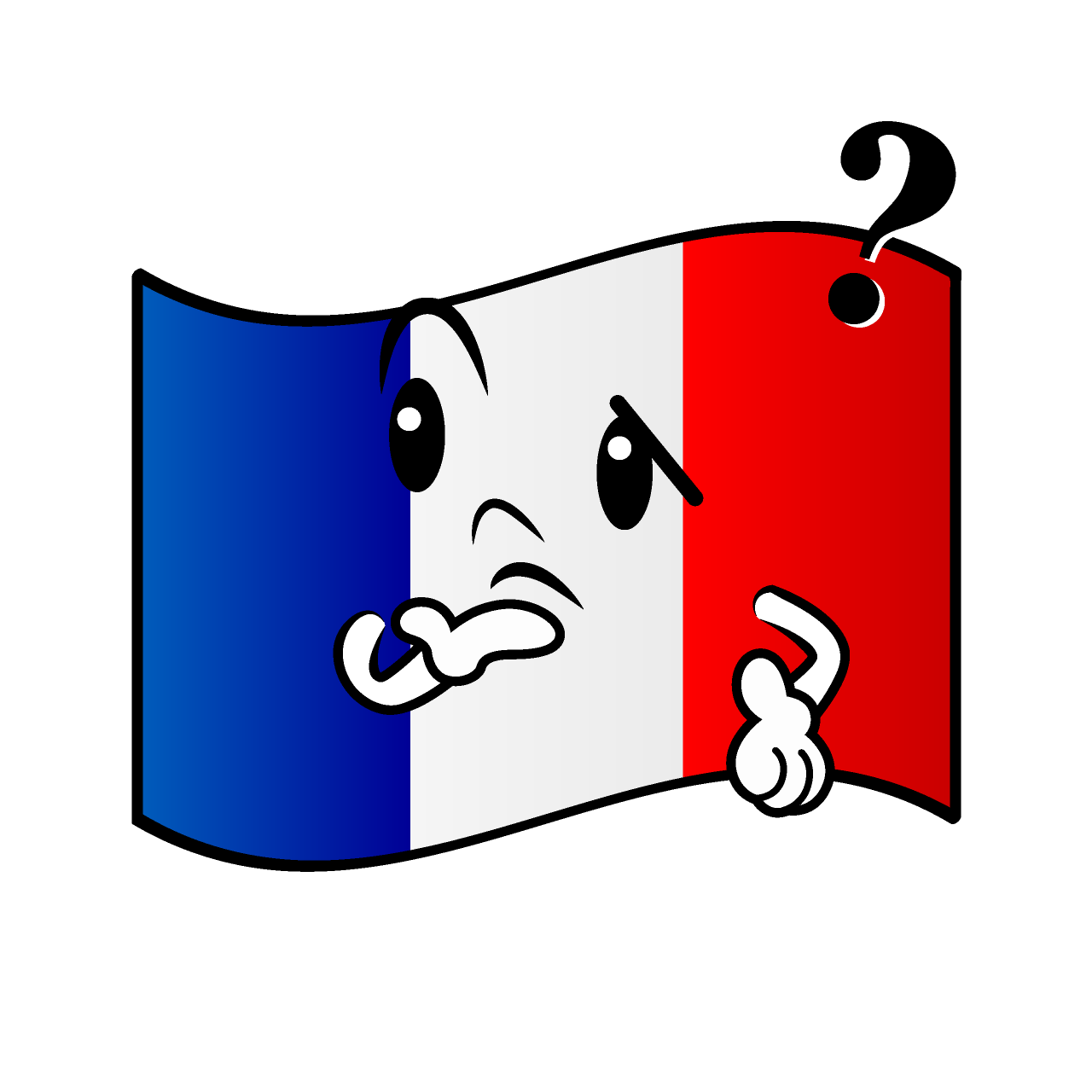 考えるフランス国旗