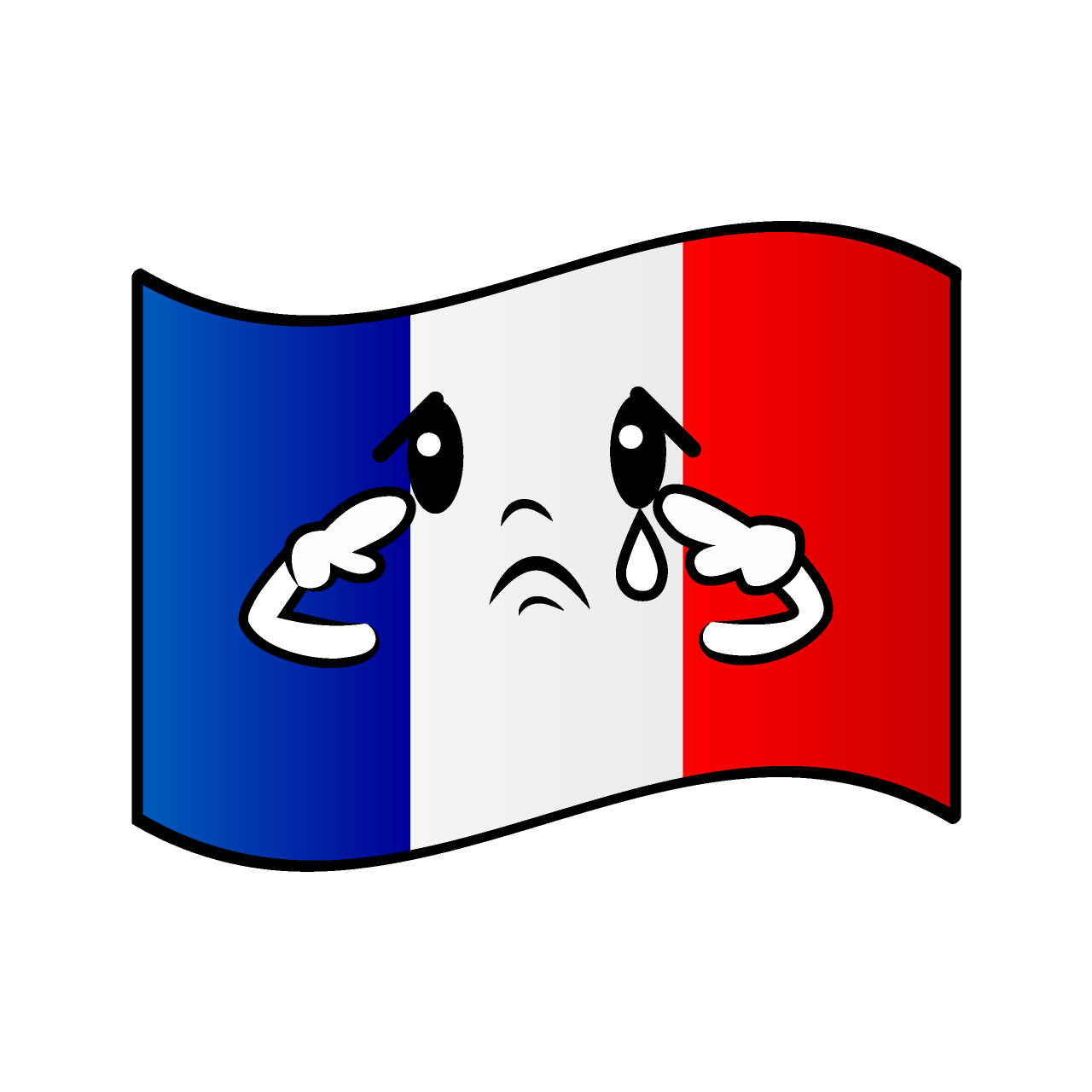 悲しいフランス国旗