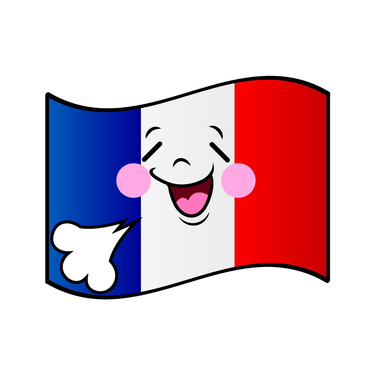 リラックスするフランス国旗