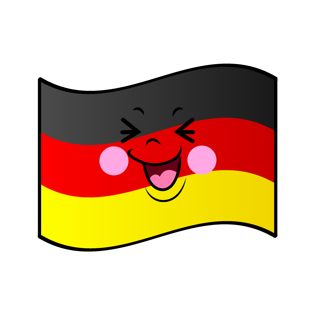 笑うドイツ国旗