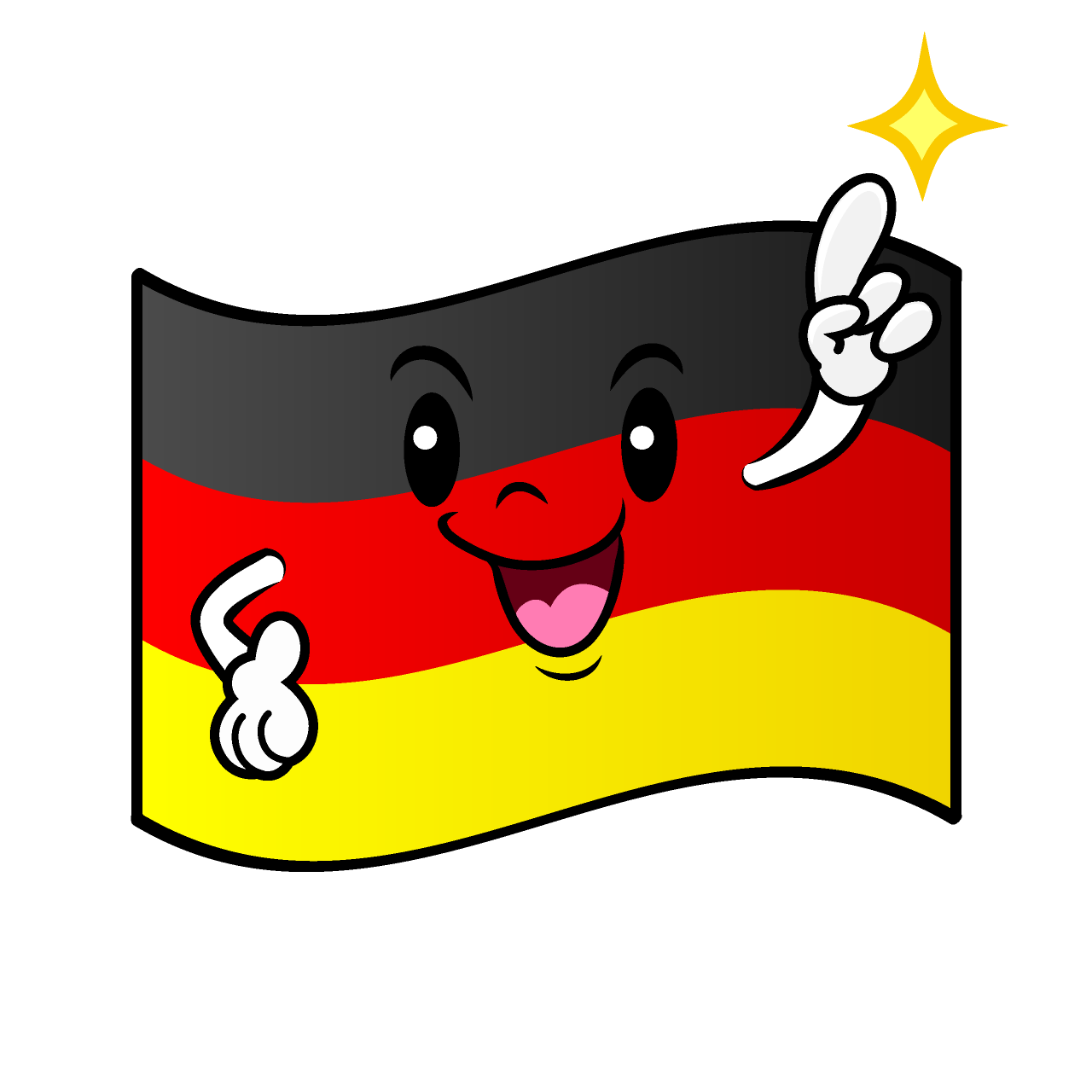 German Flag Pointing