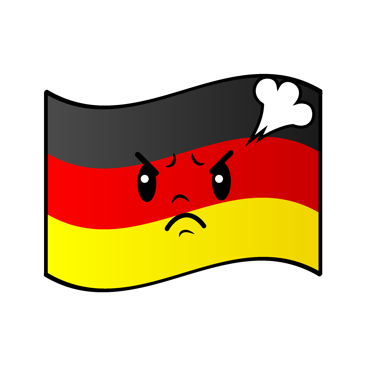 怒るドイツ国旗