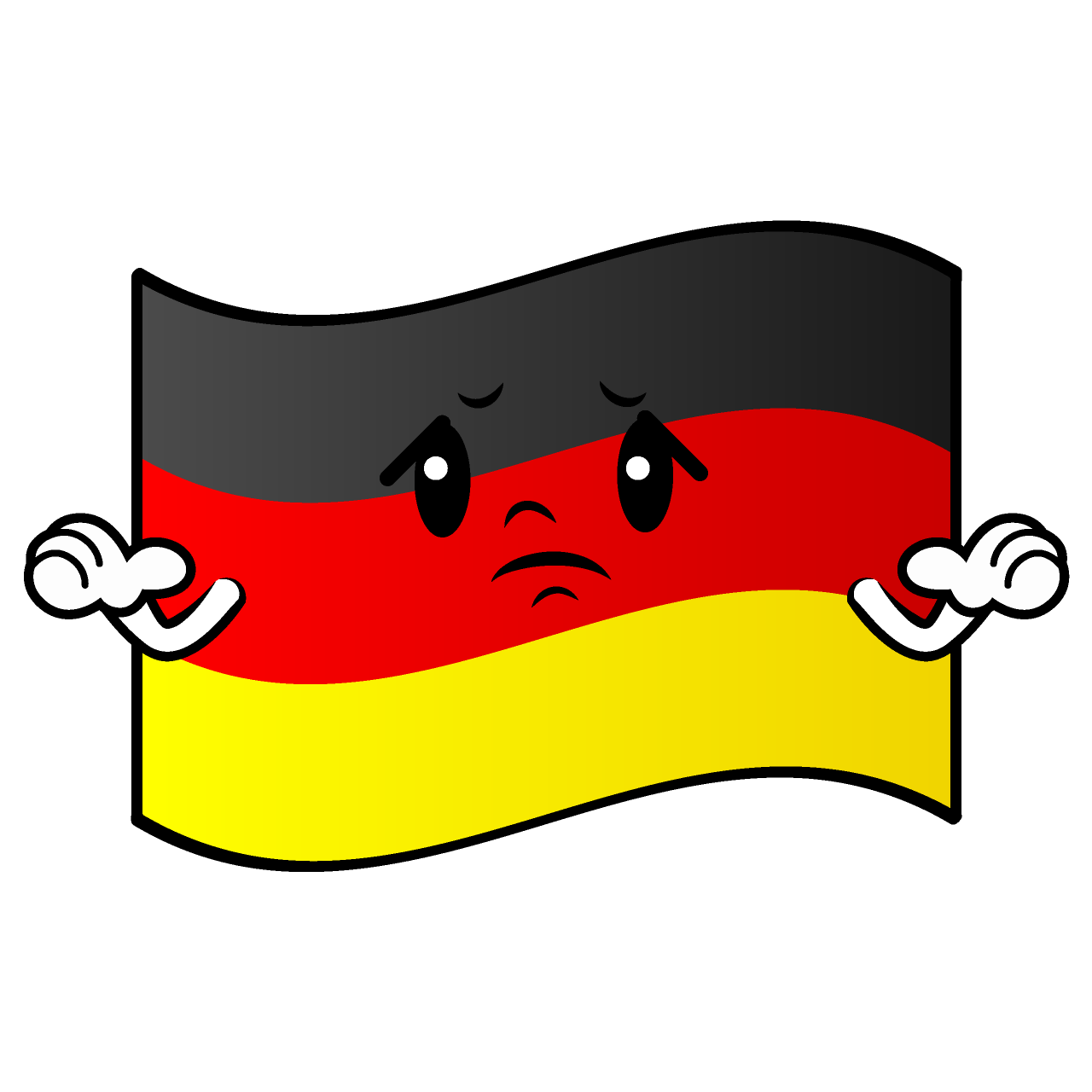 困るドイツ国旗