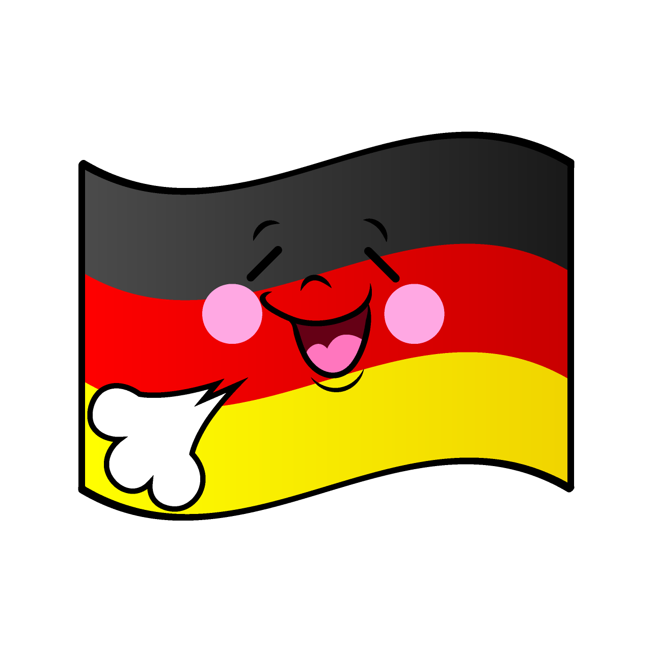 リラックスするドイツ国旗