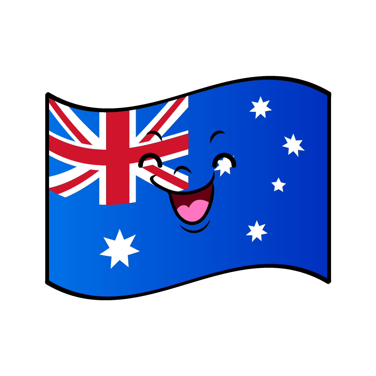 Smiling Australian Flag
