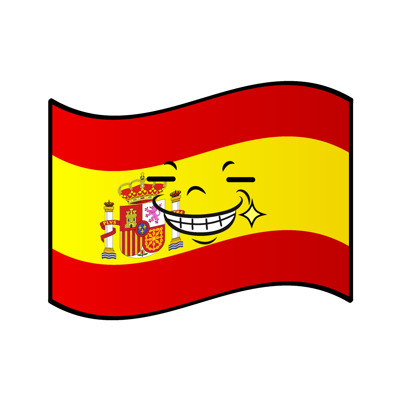 ニヤリのスペイン国旗