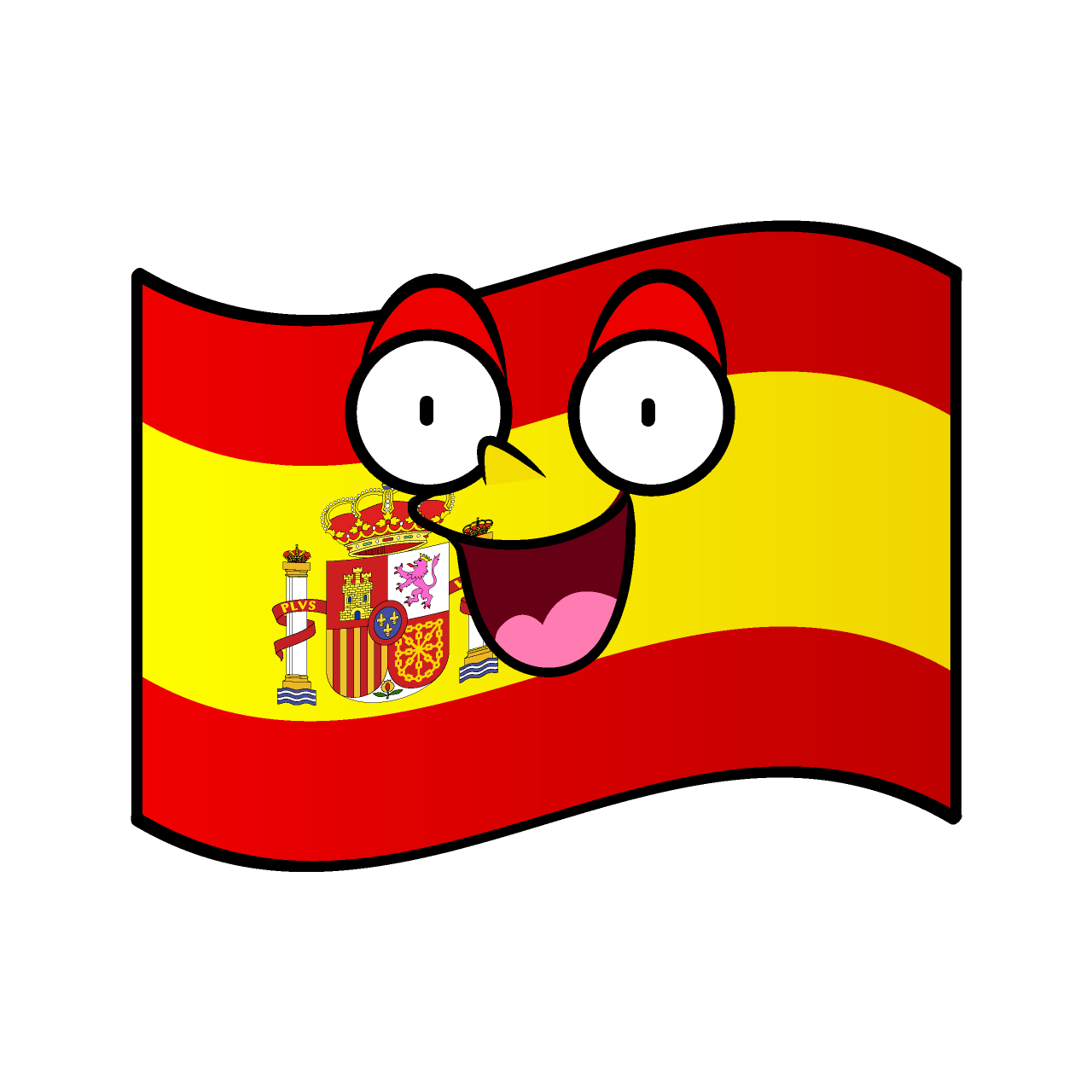 驚くスペイン国旗
