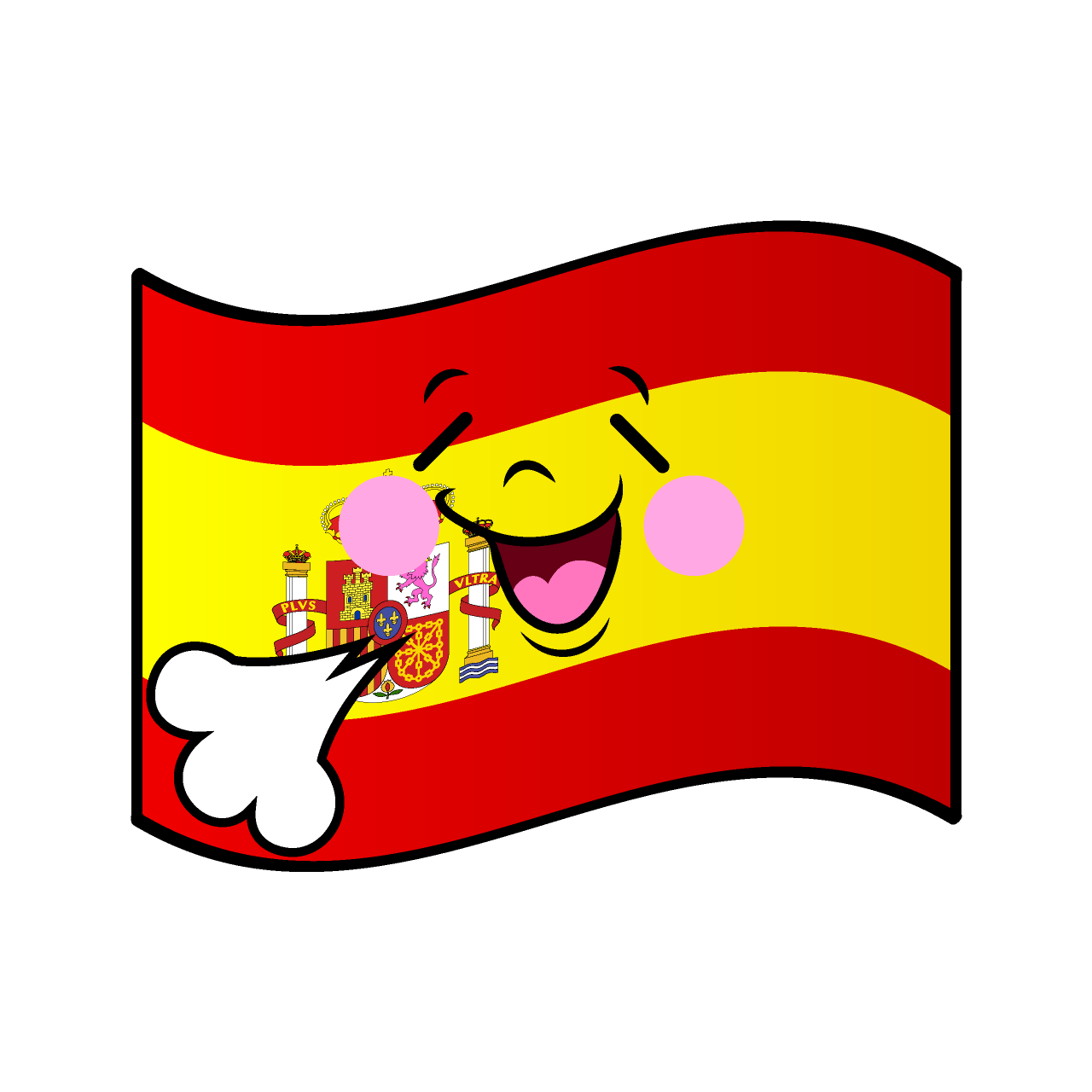 リラックスするスペイン国旗