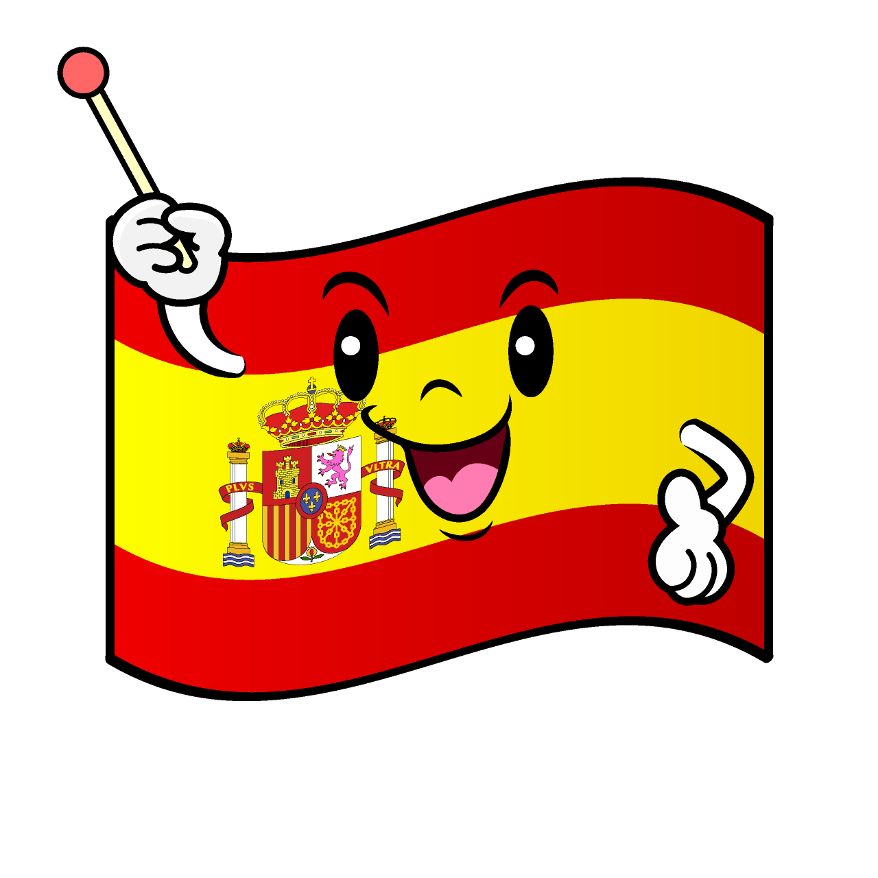話すスペイン国旗