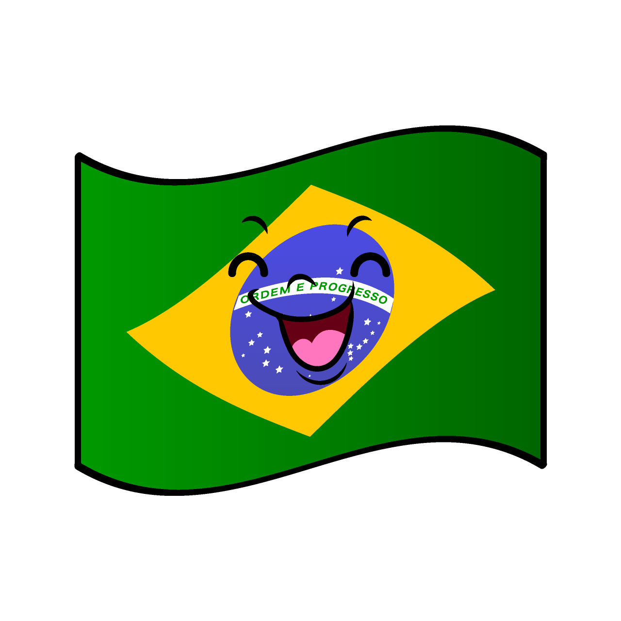 Smiling Brazilian Flag
