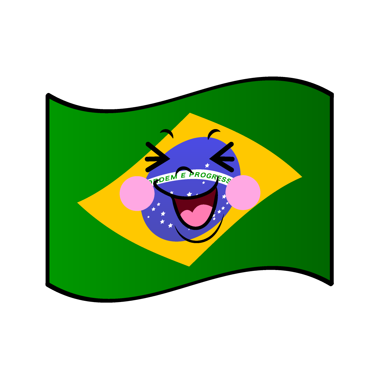 Laughing Brazilian Flag