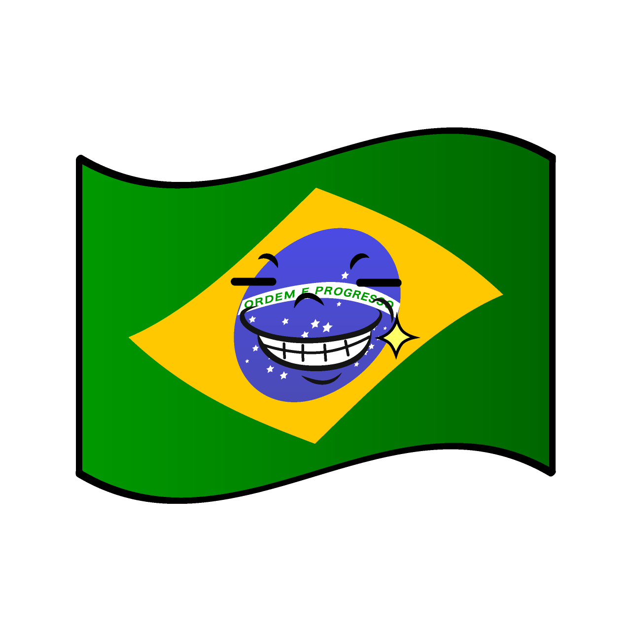 ニヤリのブラジル国旗
