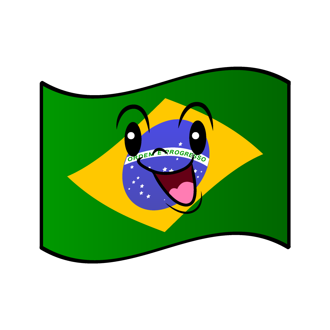 Singing Brazilian Flag
