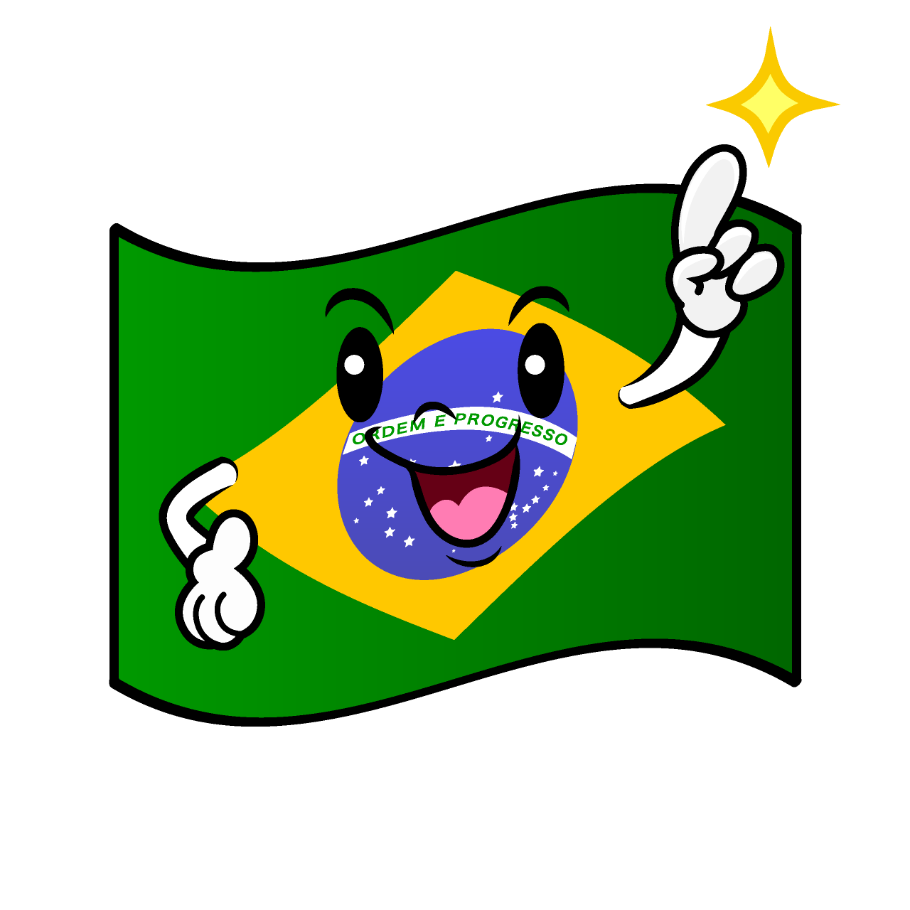 Brazilian Flag Pointing