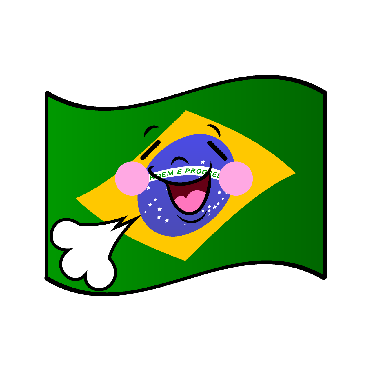 リラックスするブラジル国旗