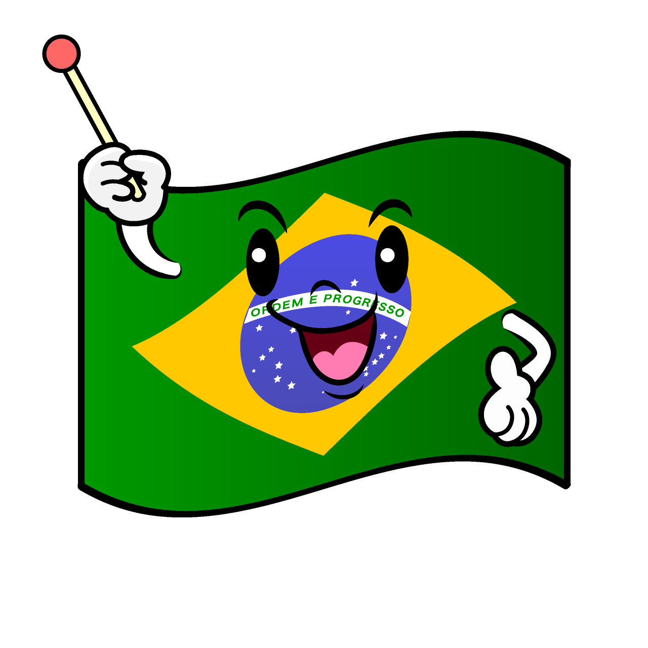話すブラジル国旗