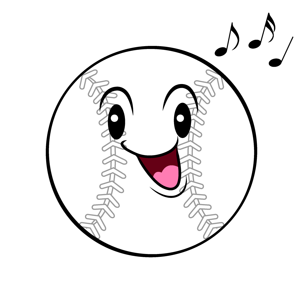 歌う白ソフトボール