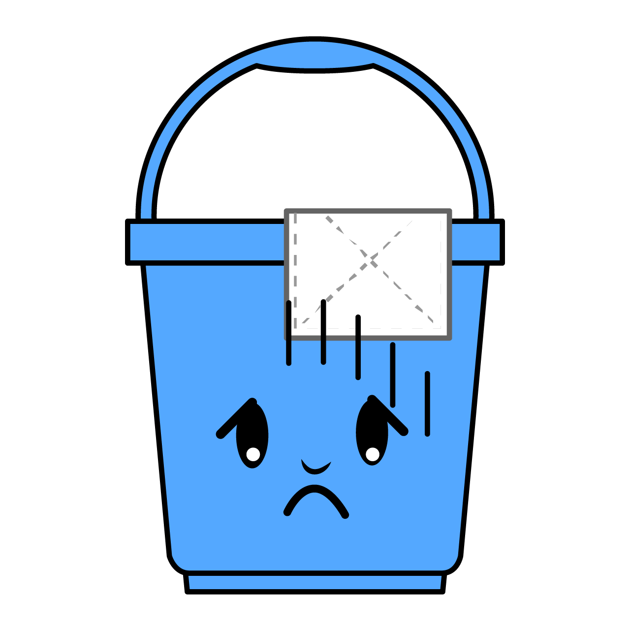 Depressed Cleaning Bucket