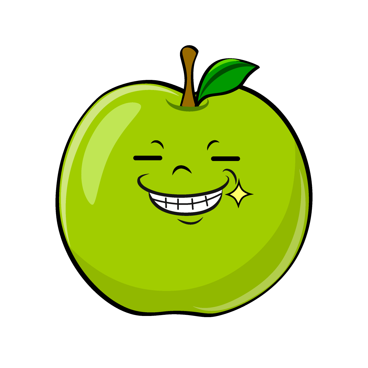 Grinning Green Apple