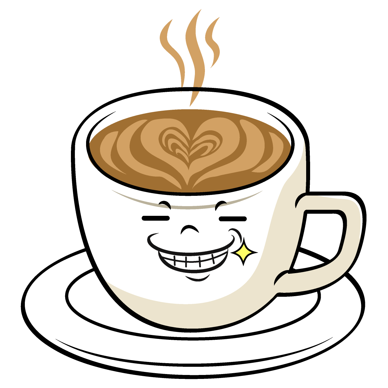 Grinning Cafe Latte