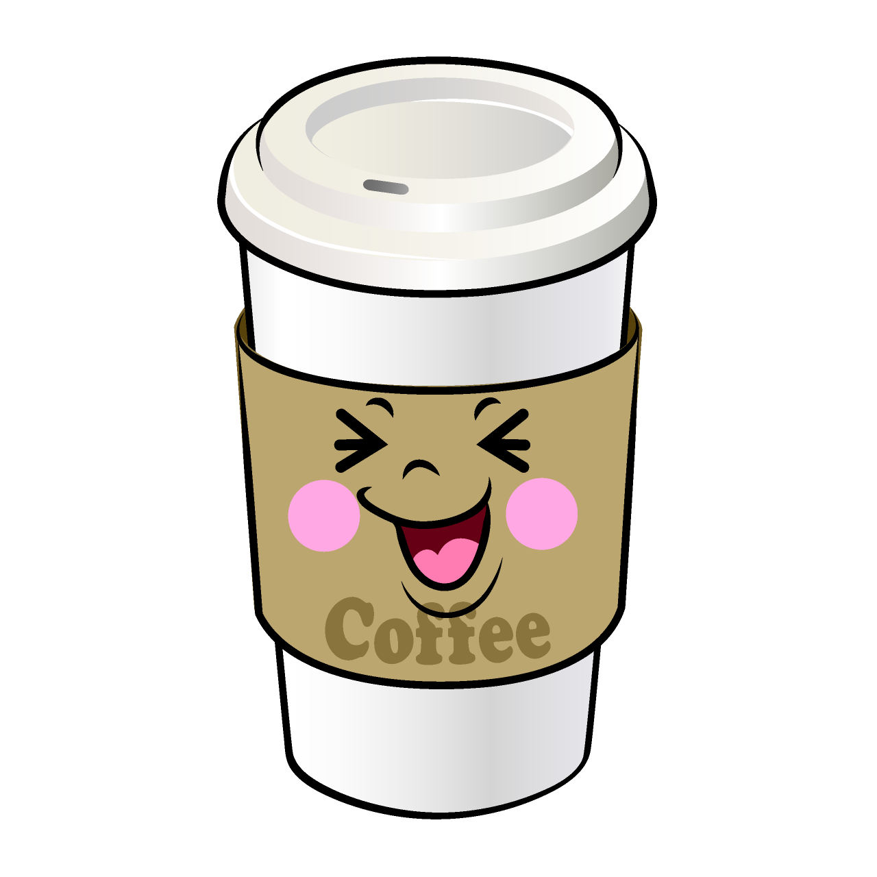 Laughing Paper Cup Coffee