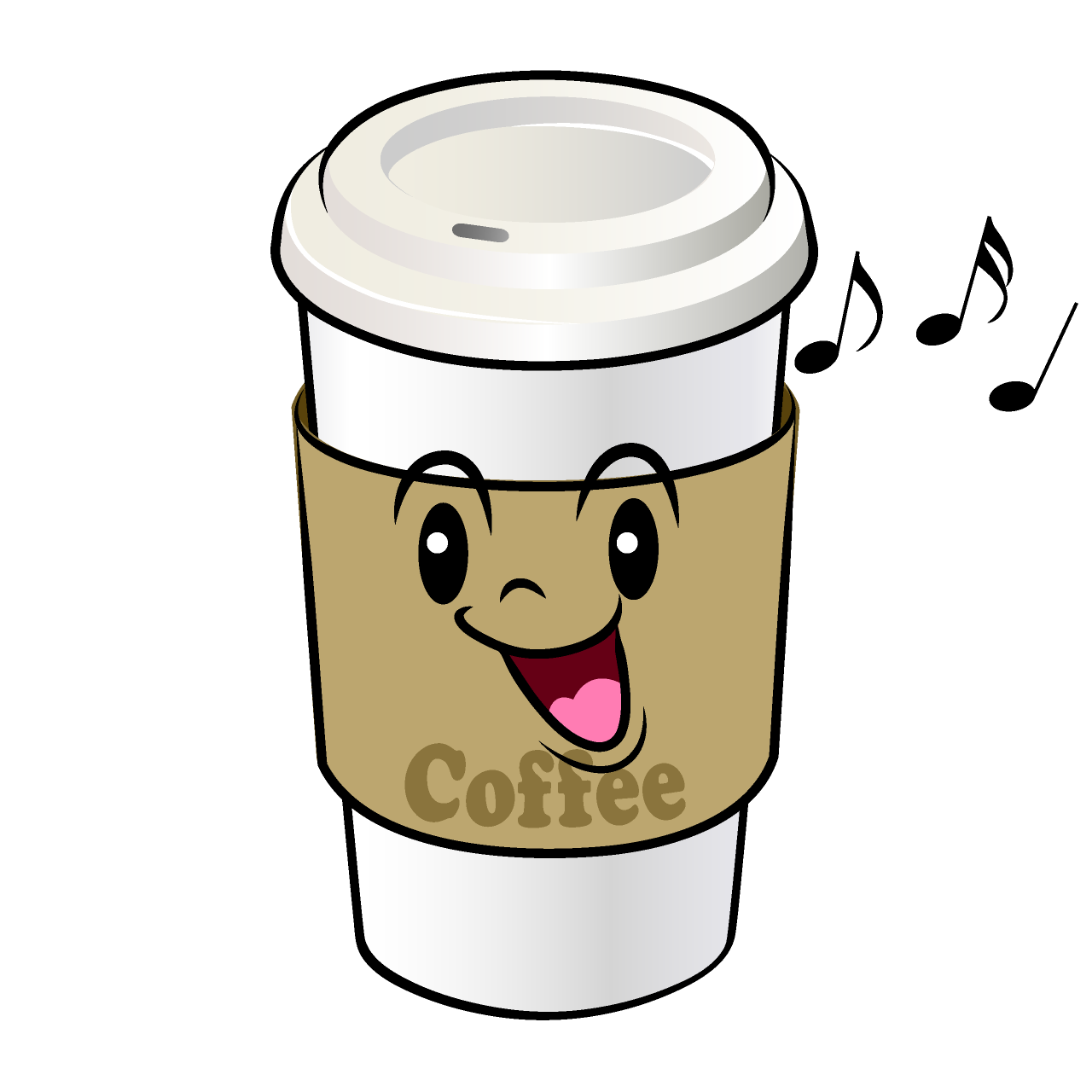 Singing Paper Cup Coffee