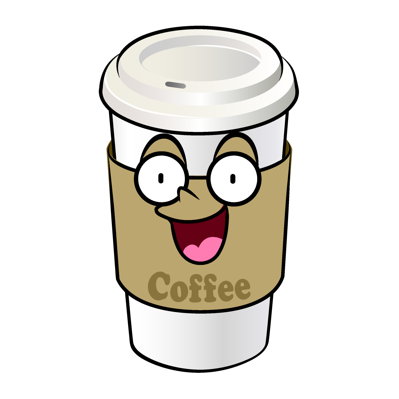 Surprised Paper Cup Coffee