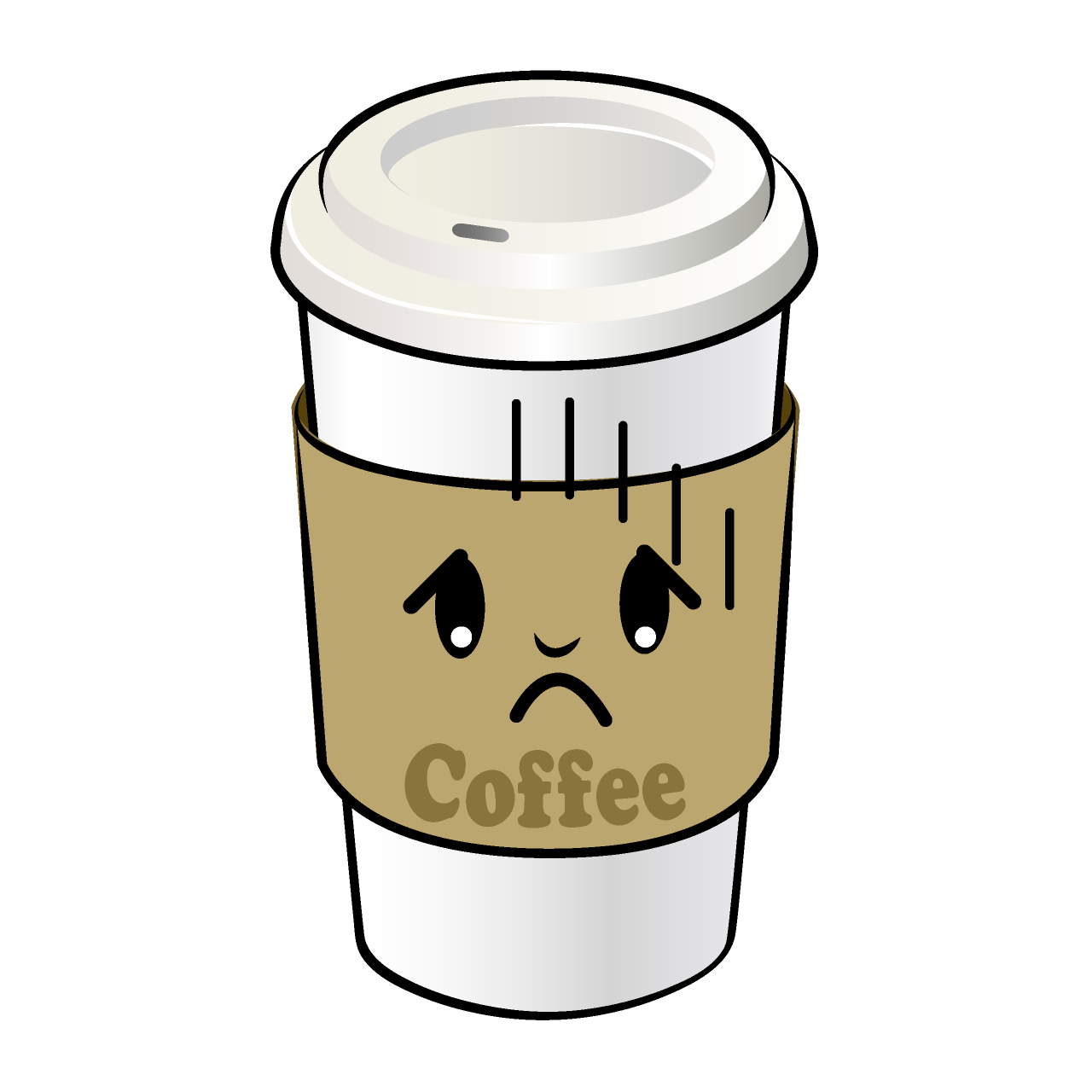 Depressed Paper Cup Coffee